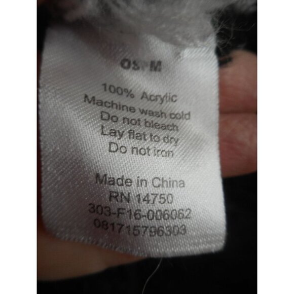 Large Black White Checked Scarf Shawl Wrap Unisex 32 x 76 - Picture 3 of 3